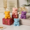 Wholesale of bear-shaped scented candles, rose scented candles, Valentine's Day and birthday gifts for best friends Specification image